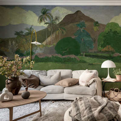 Tahitian Landscape 瑞典原装进口定制壁画 油画山脉风景背景墙纸