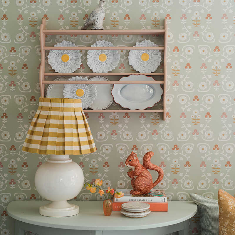 瑞典原装进口北欧复古背景墙纸