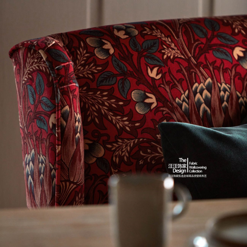 英国MORRIS&CO原装进口高端布艺 复古花卉绒布窗帘抱枕沙发面料,居家布艺,定制窗帘,淘宝优惠券,粉丝福利购,淘宝优惠卷