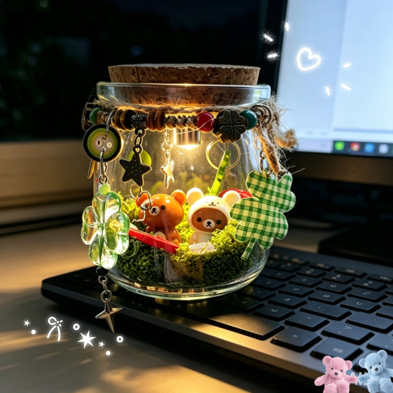 轻松熊许愿瓶DIY材料包礼物