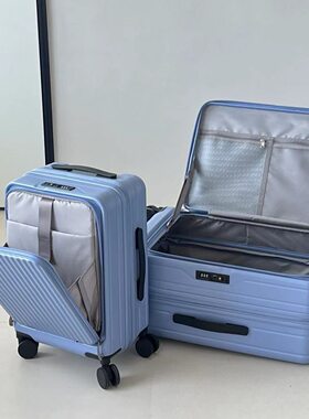 有扩展层pc材质飞机轮侧开行李箱