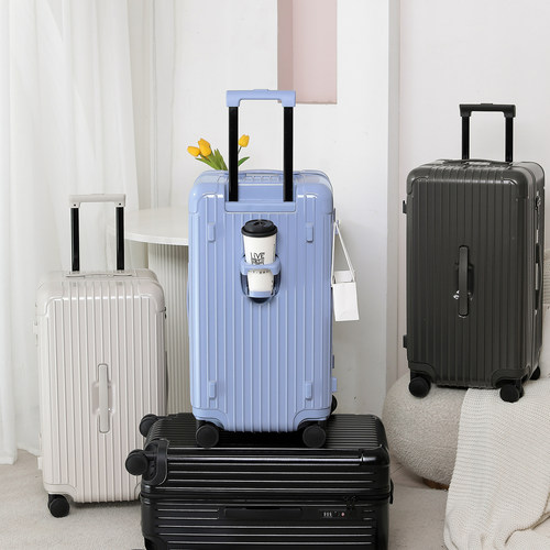 创新设计高端品质行李箱静音万向轮运动版旅行箱纯pc密码箱托运箱
