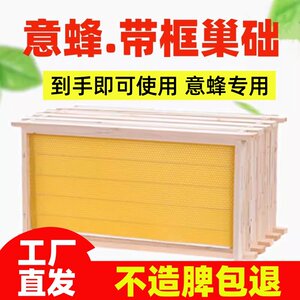 意蜂巢础巢框成品蜂巢全套养蜂工具蜜蜂蜂箱巢脾洋蜂带框巢础蜂具