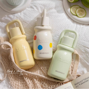 holoholo小奶杯高颜值保温保冷大容量水壶便携316不锈钢咖啡水杯