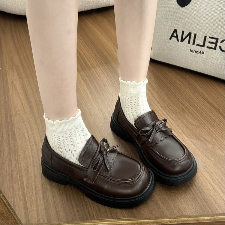新款复古英伦风乐福鞋jk单鞋
