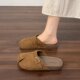 懒人一脚蹬勃肯鞋 网红复古时尚 女外穿2026春夏新款 厚底包头半拖鞋
