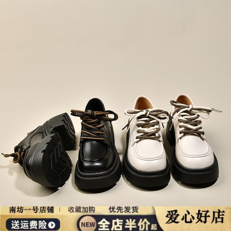 两穿英伦风小皮鞋女2024春