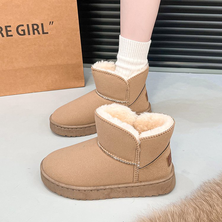 东北面包鞋加厚加绒保暖棉鞋