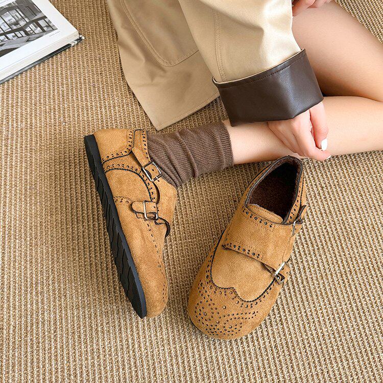 平底加绒勃肯鞋女2025新款冬季女鞋子巴洛克复古小皮鞋保暖二棉鞋,女鞋,深口单鞋,淘宝优惠券,粉丝福利购,淘宝优惠卷