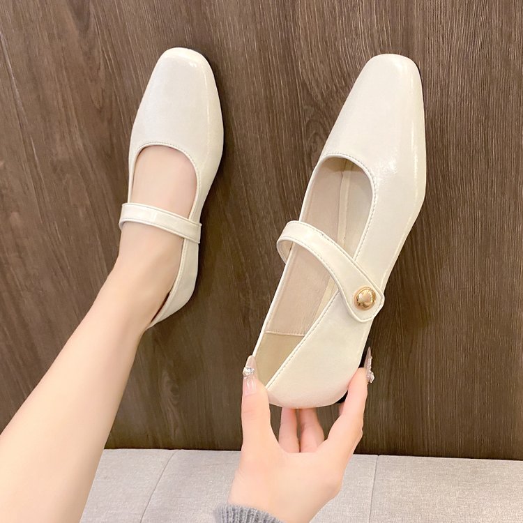 法式浅口黑色单鞋女2025新