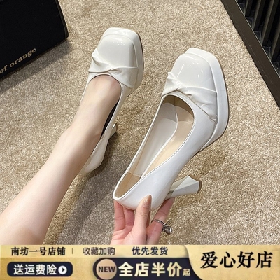 防水台高跟鞋女2024年秋季
