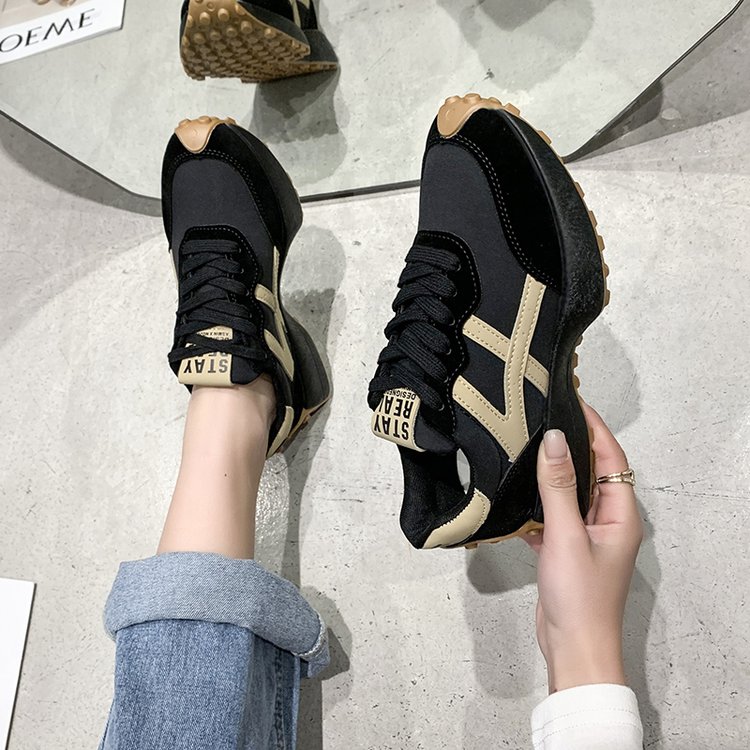 休闲运动鞋显脚小帆布跑步鞋