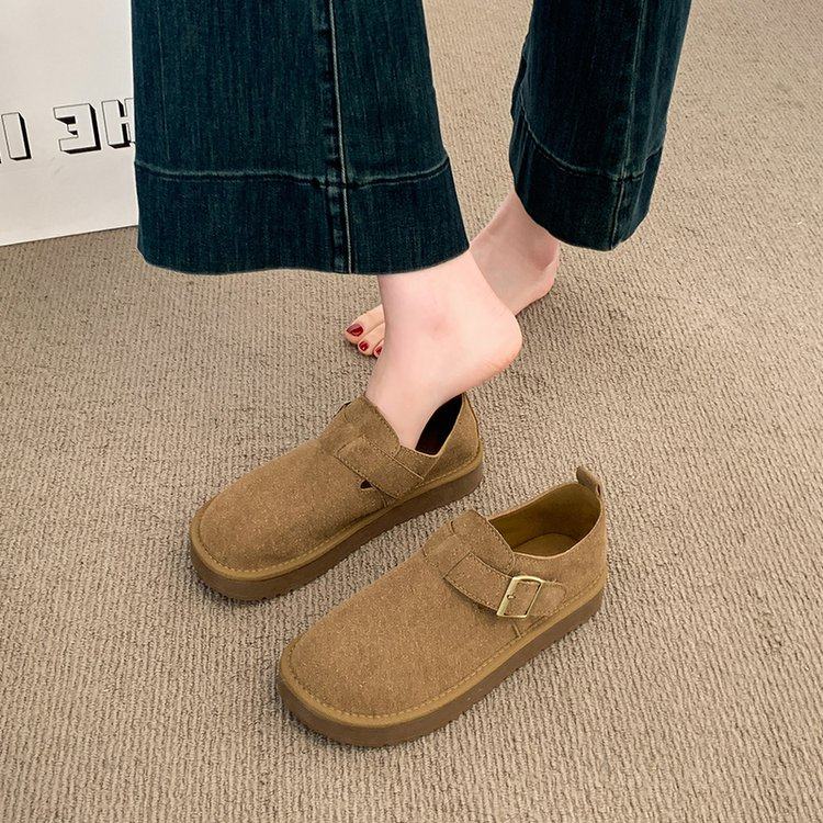 平底全包豆豆鞋勃肯鞋女2025新款春秋一脚蹬懒人乐福鞋博肯单鞋子,女鞋,勃肯鞋/软木鞋,淘宝优惠券,粉丝福利购,淘宝优惠卷