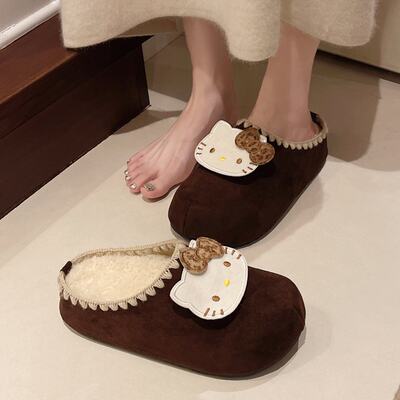 可爱厚底内增高勃肯鞋加绒