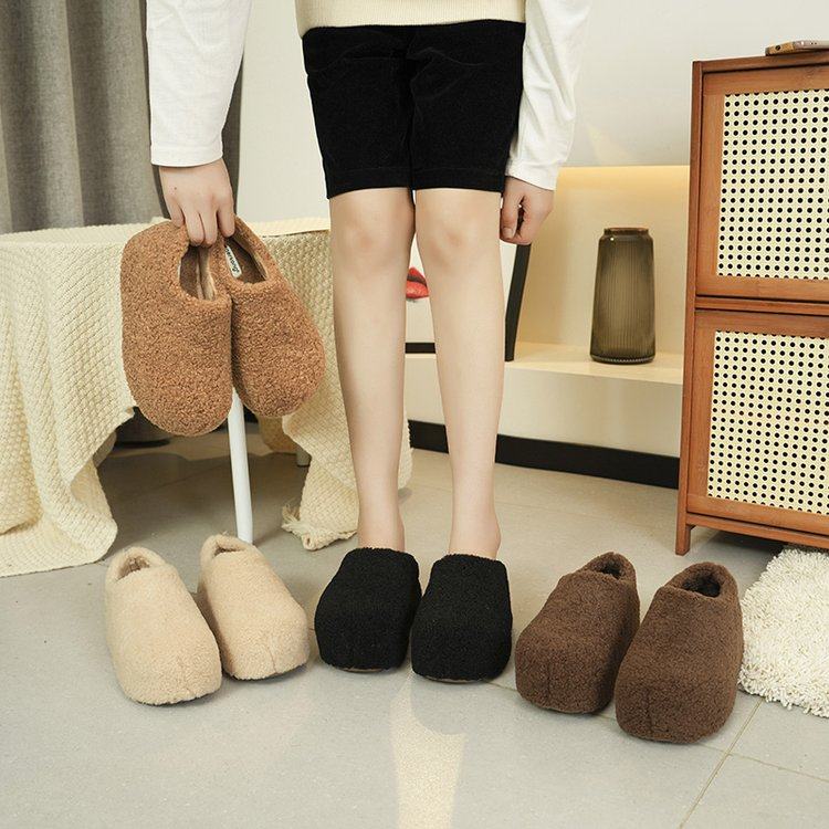 厚底勃肯毛毛鞋女2025冬季新款一脚蹬雪地靴加绒豆豆鞋保暖棉鞋子,女鞋,深口单鞋,淘宝优惠券,粉丝福利购,淘宝优惠卷