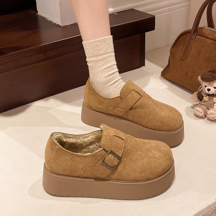 一脚蹬雪地靴休闲乐福鞋棉鞋