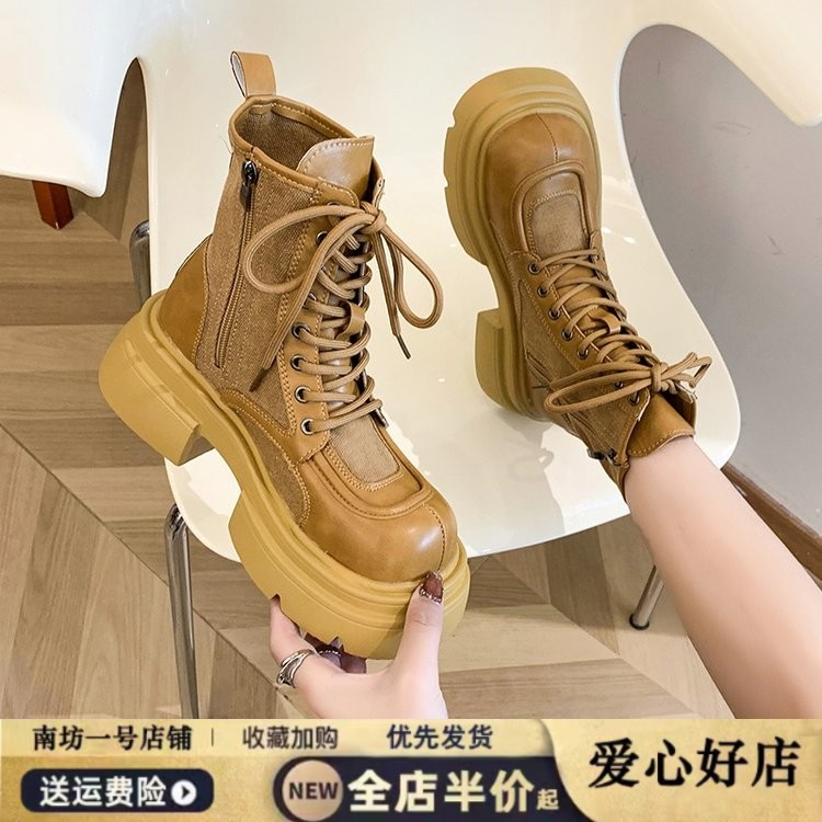 马丁靴女2024新款春秋英伦
