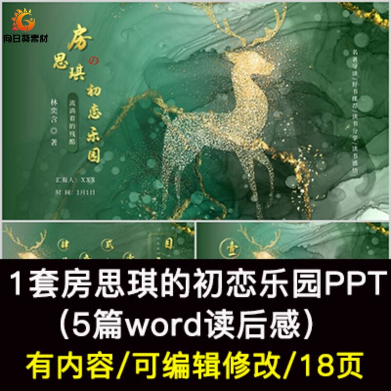 读书分享会 房思琪的初恋乐园 名著导读后感阅读分享ppt模板课件
