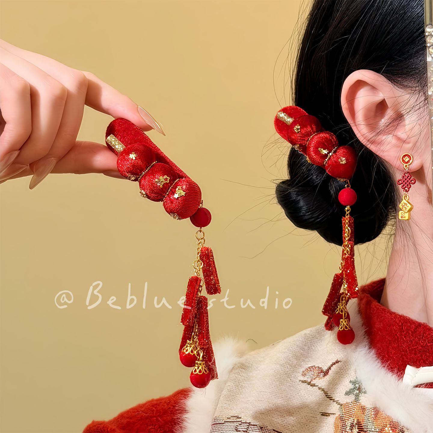 年味满满~红色糖葫芦流苏发夹女2026马年新年头饰可爱侧边夹发饰,饰品/流行首饰/时尚饰品新,发饰,淘宝优惠券,粉丝福利购,淘宝优惠卷