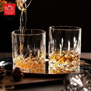 意大利RCR水晶玻璃威士忌酒杯子玻璃杯洋酒杯轻奢高档洛克杯
