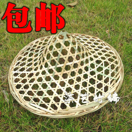 四川工艺竹编斗笠　舞台表演帽装饰艺术帽舞蹈帽　新品缕空竹编帽