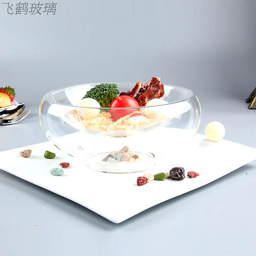 美食料理耐高温双层色拉碗意境菜