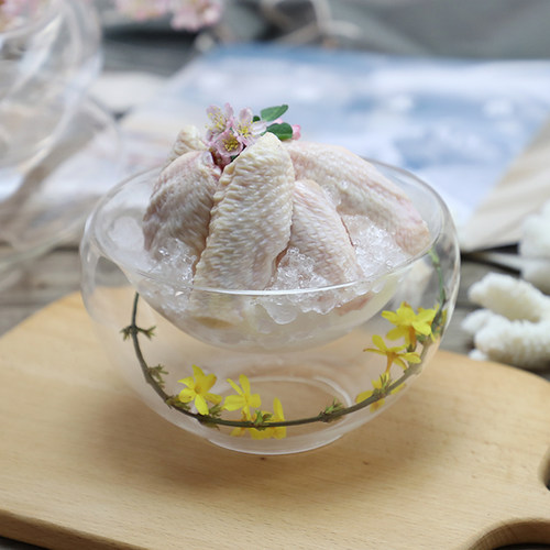 意境菜干冰玻璃碗分子会所双层