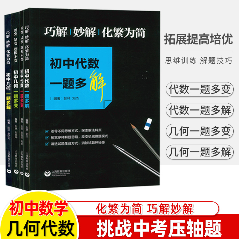 初中代数几何一题多变多解图变量变题根不变巧解妙解化繁为简中考总复习挑战压轴举一反三奥赛培优尖子生数学思维训练教辅导书