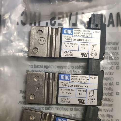 适用MAC电磁阀34B-L00-GDFA-1KT，3个，34B-议价