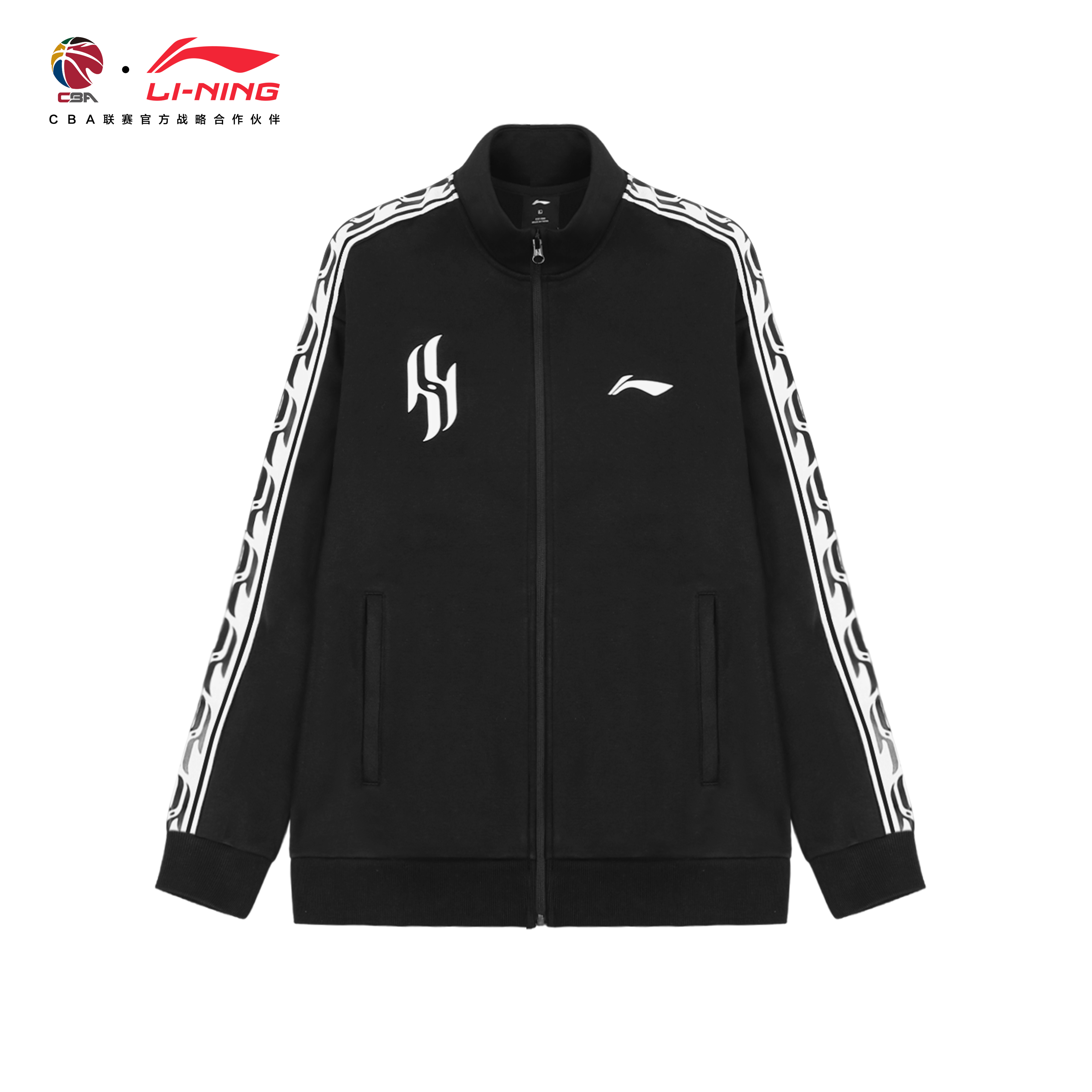 李宁加绒保暖外套休闲运动套装男