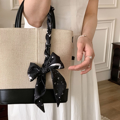 高级感小众丝巾绑包绑发装饰原创