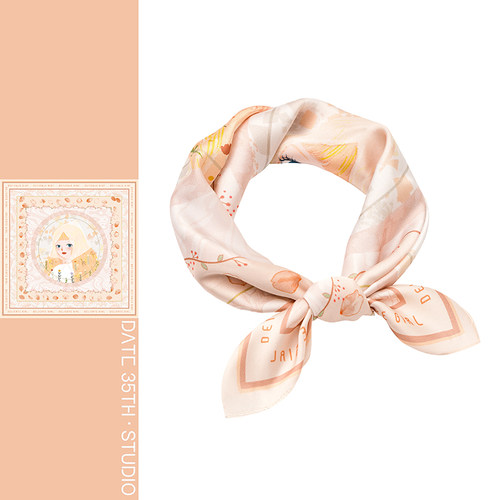 Date35th原创手绘高级感方巾