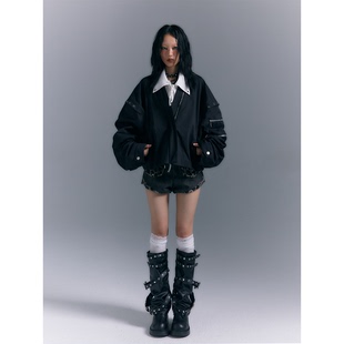 失落后花园2025新款大廓形美式复古飞行员夹克棒球服外套女款春秋