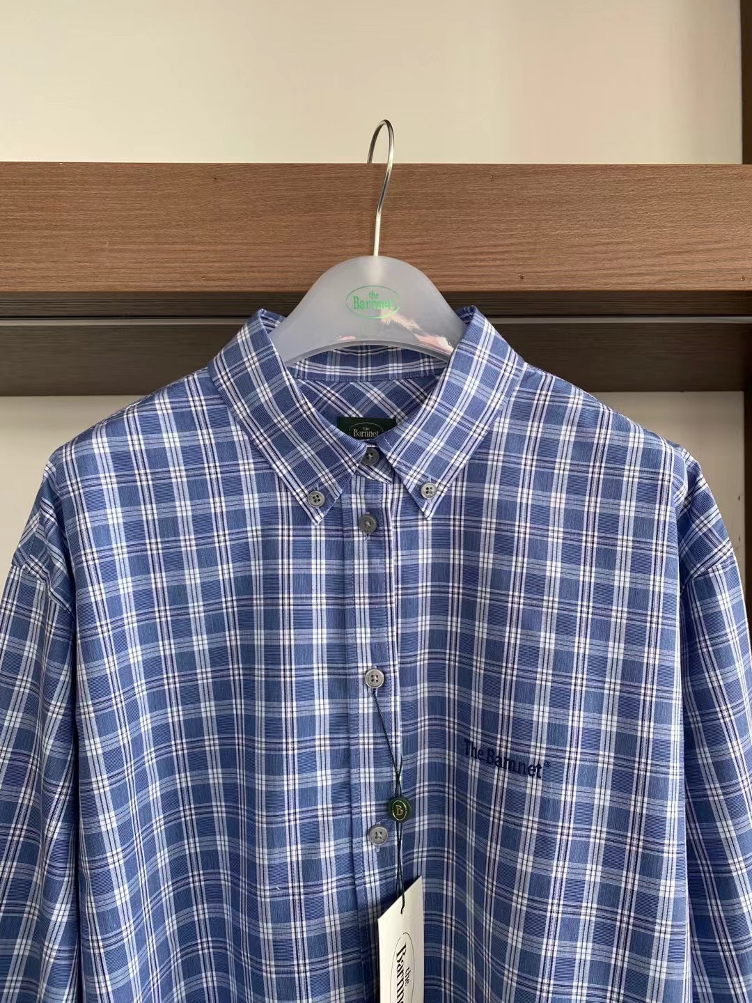 About nice 韩国韩代 thebarnnet 蓝色格子衬衫