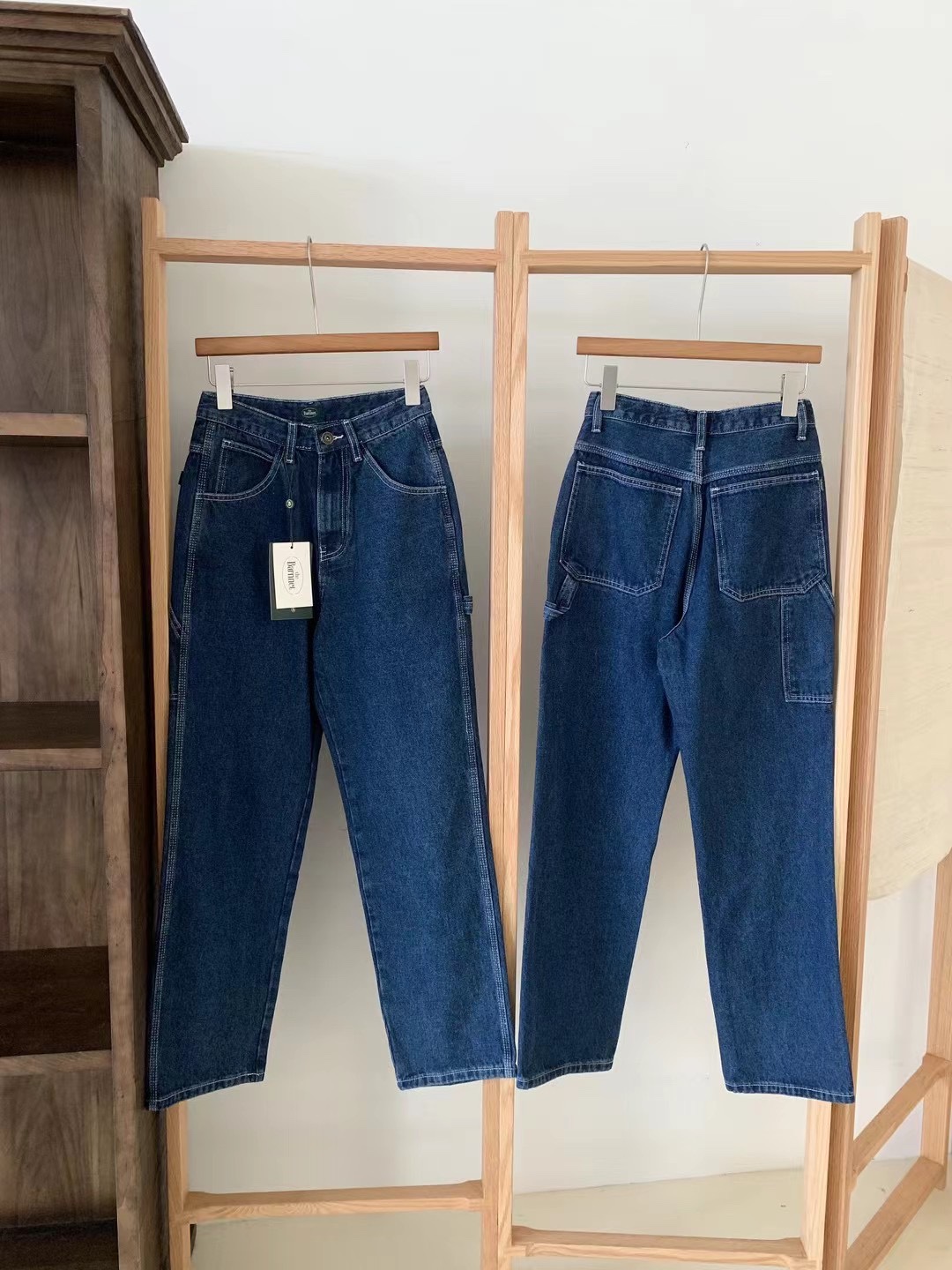 About nice 韩国韩代 thebarnnet  男女同款深色牛仔裤