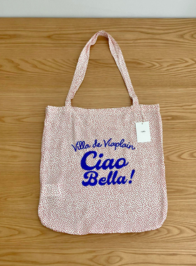 【红仔韩代】viaplain 2024春夏新款撞色百搭款时尚波点帆布包