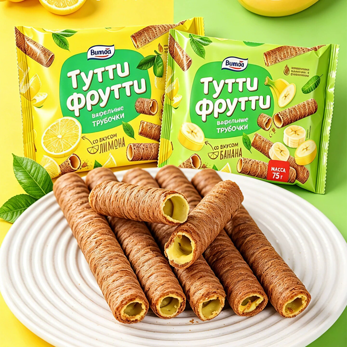 白俄罗斯原装进口夹心蛋卷零食