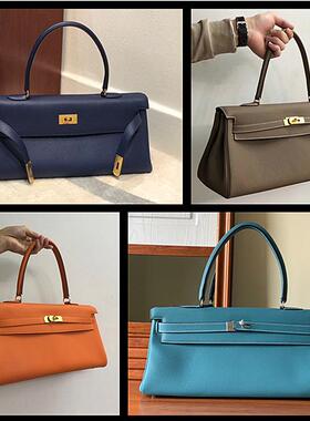 裴格H家全手工手缝蜡线Shoulder凯莉包原版togo皮42cm铂金手提包