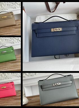 裴格H家全手工手缝一代凯莉包空姐包原版epsom皮22cm晚宴女包多色