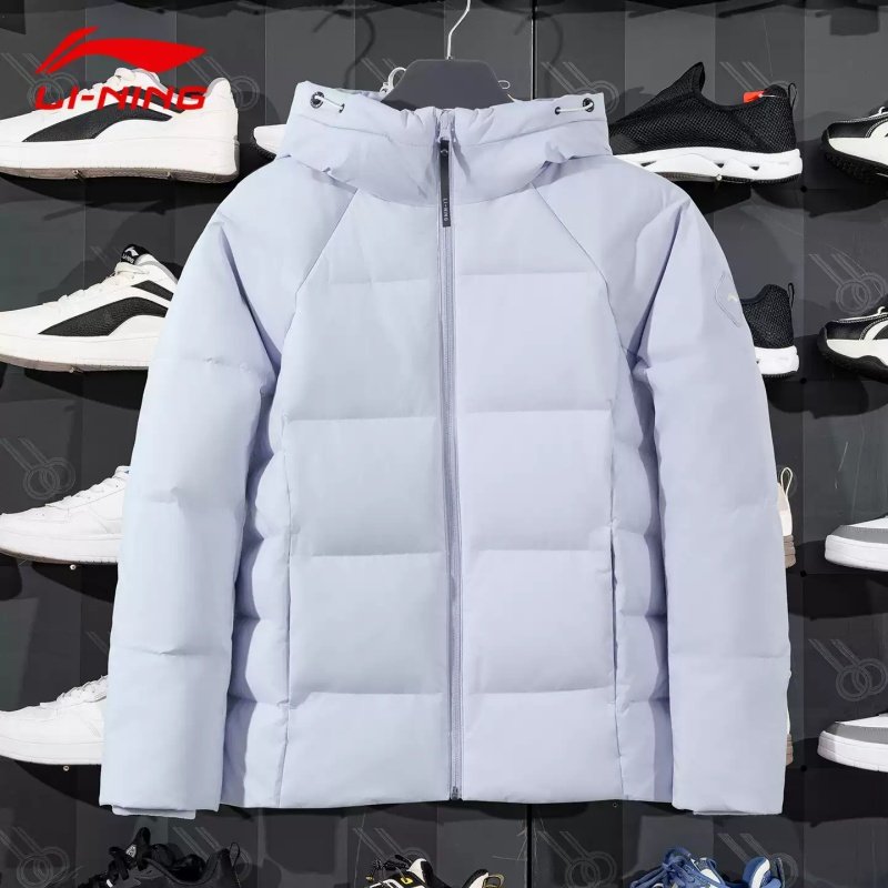 李宁连帽羽绒服女防泼水2026年冬季新款保暖鸭绒短款外套AYMV198,运动服/休闲服装,运动羽绒服,淘宝优惠券,粉丝福利购,淘宝优惠卷