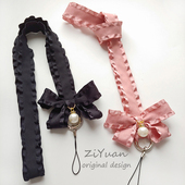 原创网红ins手机挂绳钥匙珍珠挂链手机壳u盘相机挂脖短绳女宽带潮