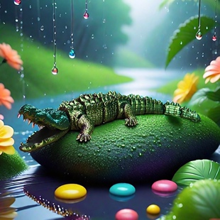 饰摆件学生玩具生日送礼六一节礼物 关节可活动仿真鳄鱼玩偶桌面装