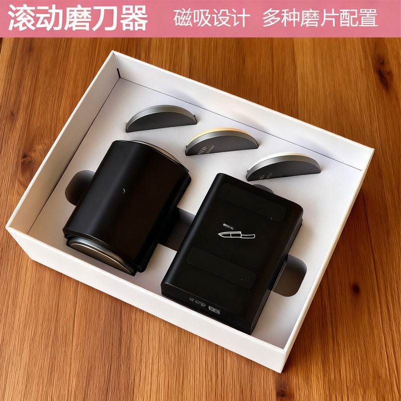 磨刀匠手动磨刀器可替换磨片家用商用磨刀器磁吸刀具磨菜刀水果刀