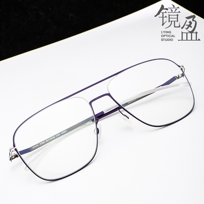 德国近视镜架mykita方框薄钢中性