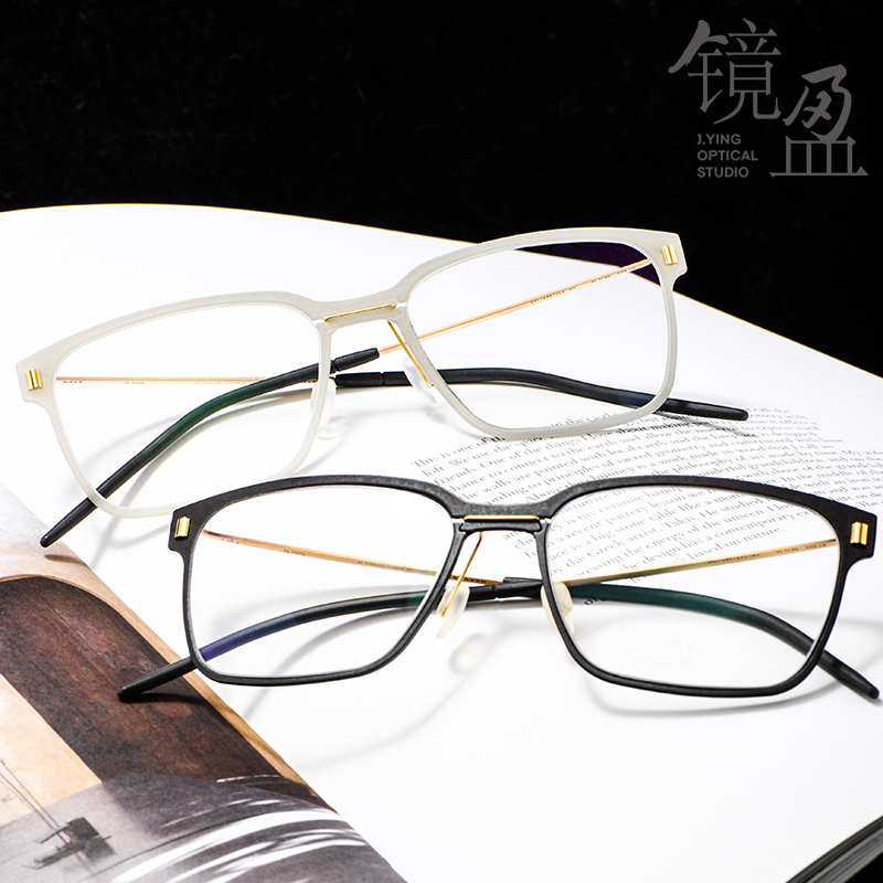 简约镜架MarkusT轻长方形纯钛男