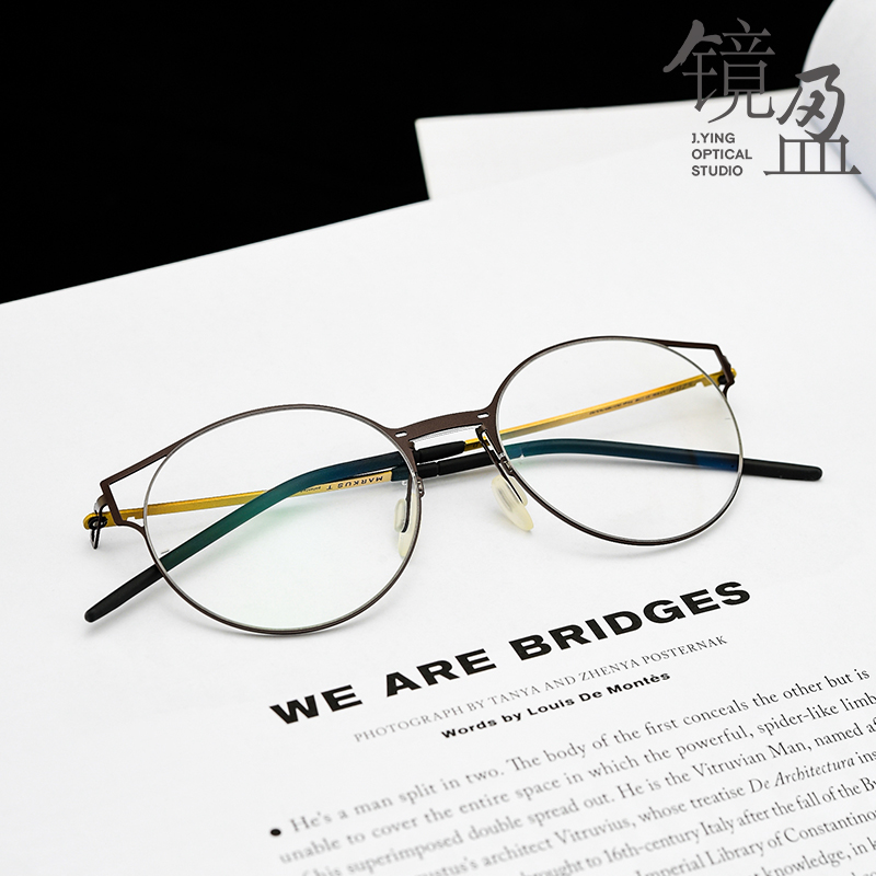 简约镜架MARKUST轻圆框通用纯钛