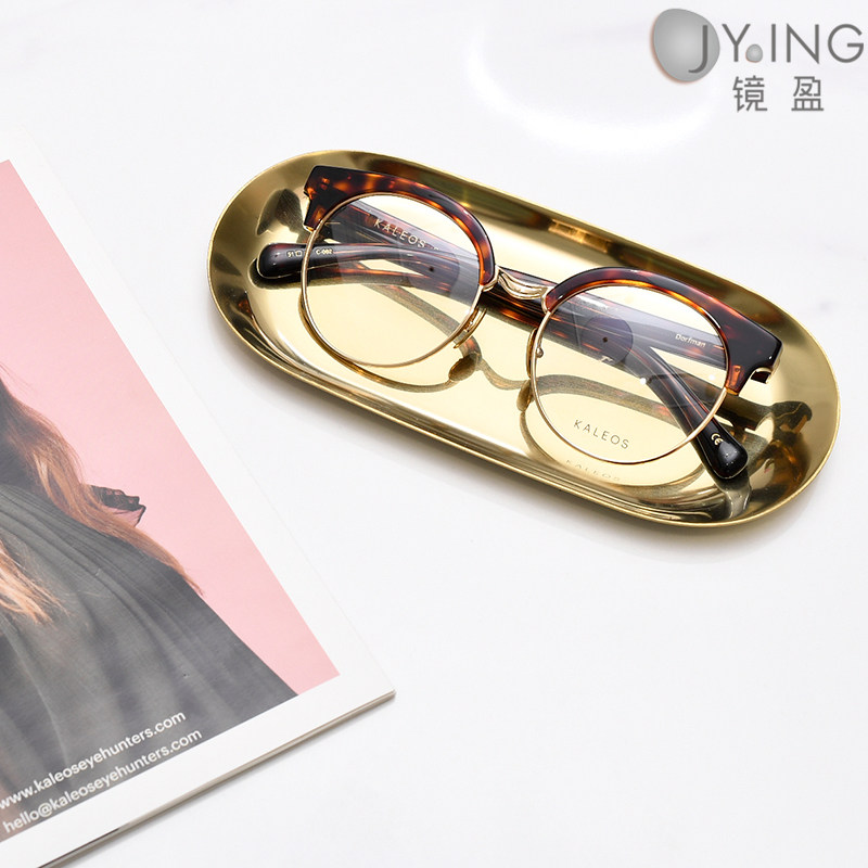 KALEOS西班牙正品授权镜盈眼镜DORFMAN 琥珀色板材眉毛框复古镜架