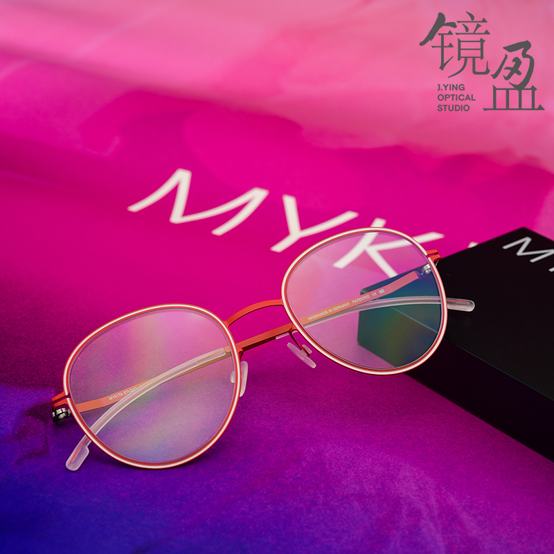 简约时尚眼镜MYKITA圆框薄钢男女