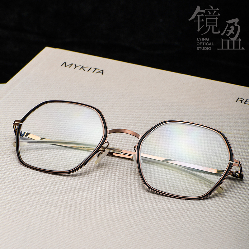 多边形眼镜MYKITA轻全框薄钢女士