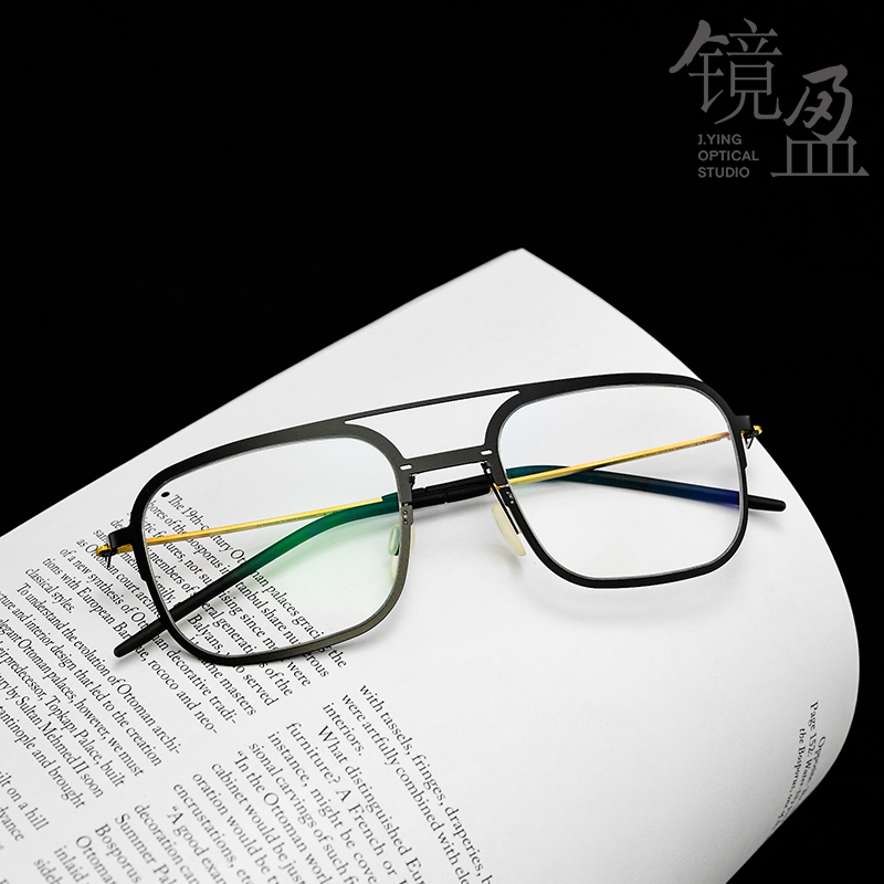 MarkusT近视镜架L1048镜盈眼镜德国轻薄纯钛方框双梁男女镜框